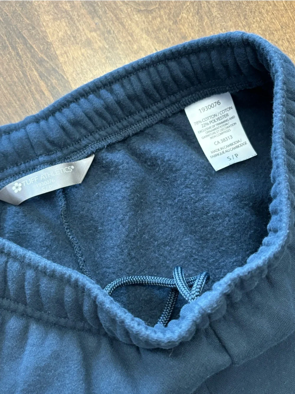 Tuff Athletics Cargo Joggers Size S NWOT Navy Fleece Utility Sweatpants - Picture 7 of 10